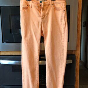 Women's LRL Lauren Jeans Co Ralph Lauren Orange Jeans Cropped Size 10